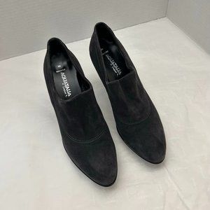 Aquatalia By Marvin K. Rosetta Stretch Suede Dark Gray Heels Boot Size 8    - 2